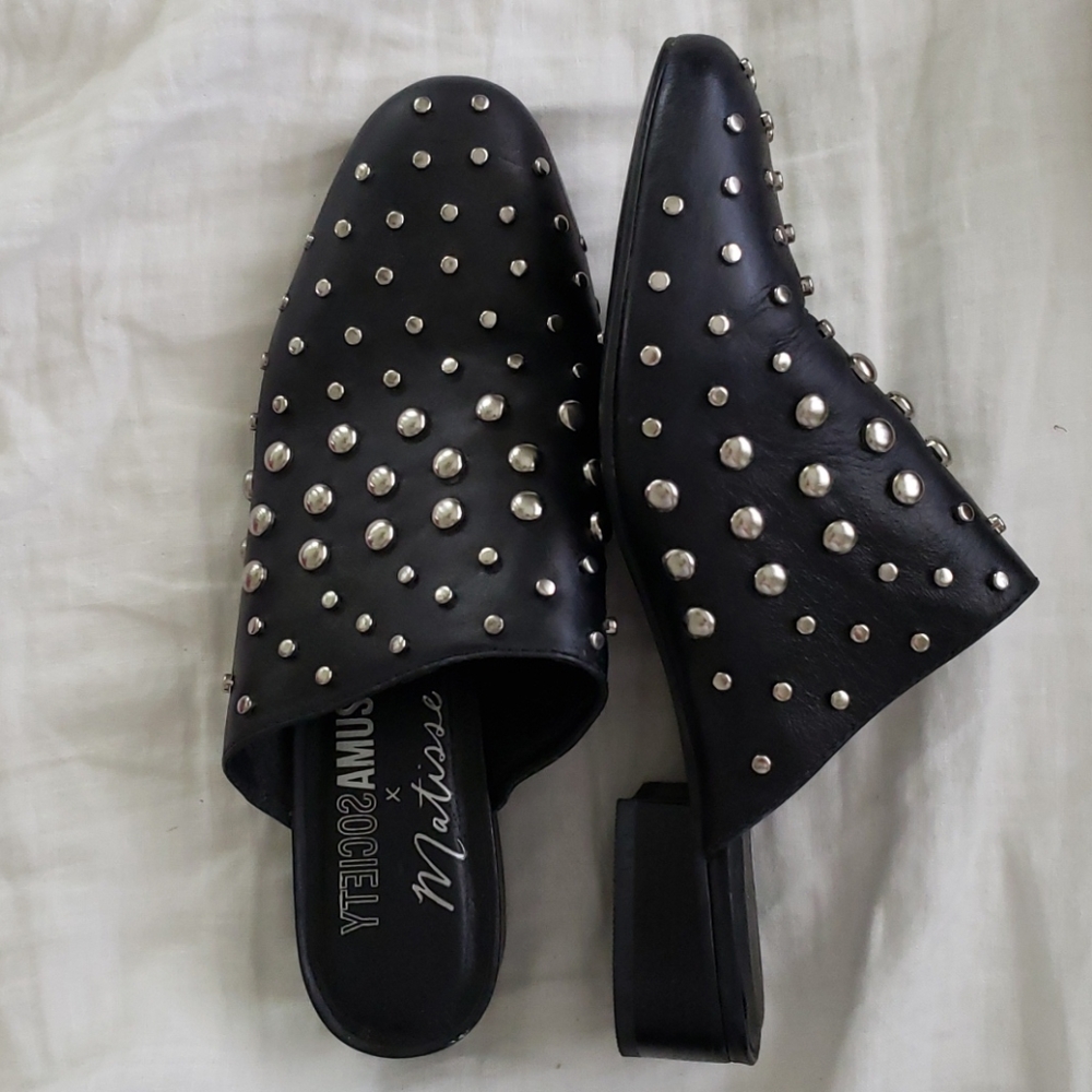 Amuse Society + Matisse leather studded mule